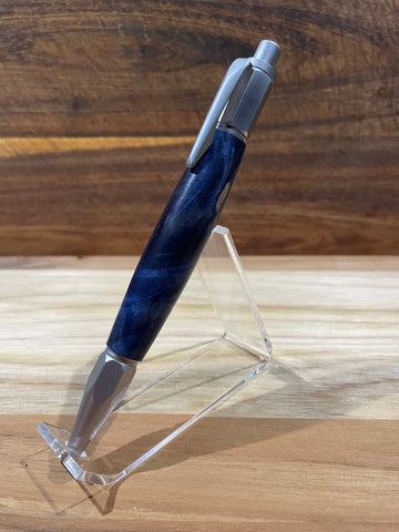 Blue Burl Vertex Pen